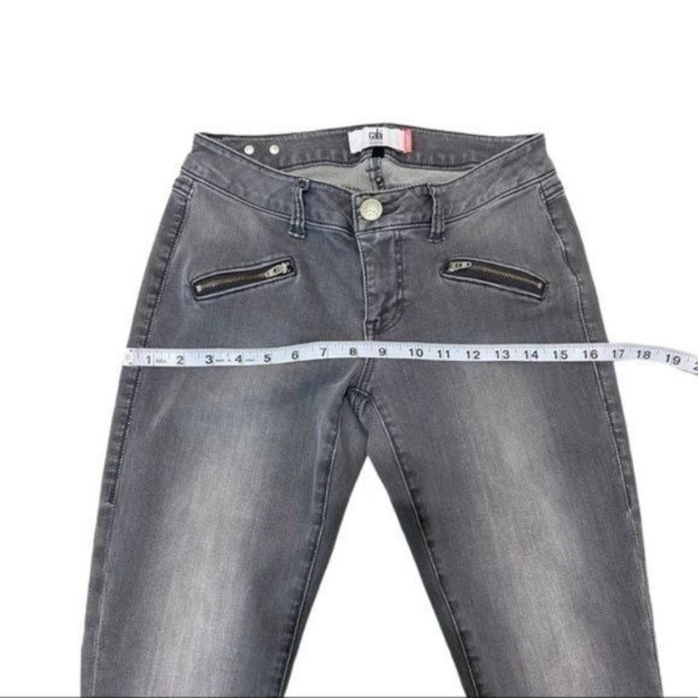 Cabi Gray Skinny Low Rise Stretchy Jeans Size 2 - Picture 5 of 9